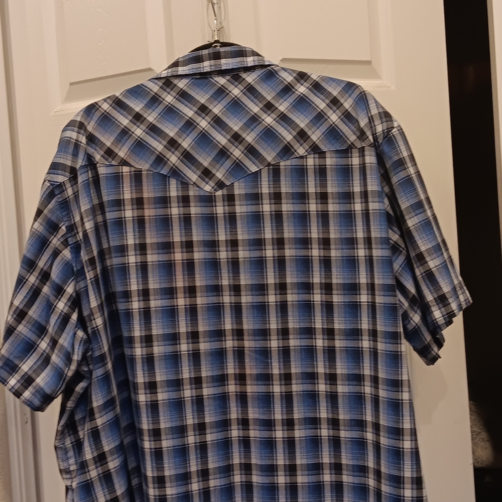 Vintage Wrangler Mens Pearl Snapon Buttons Short Sleeve Size 3XL - Picture 5 of 6